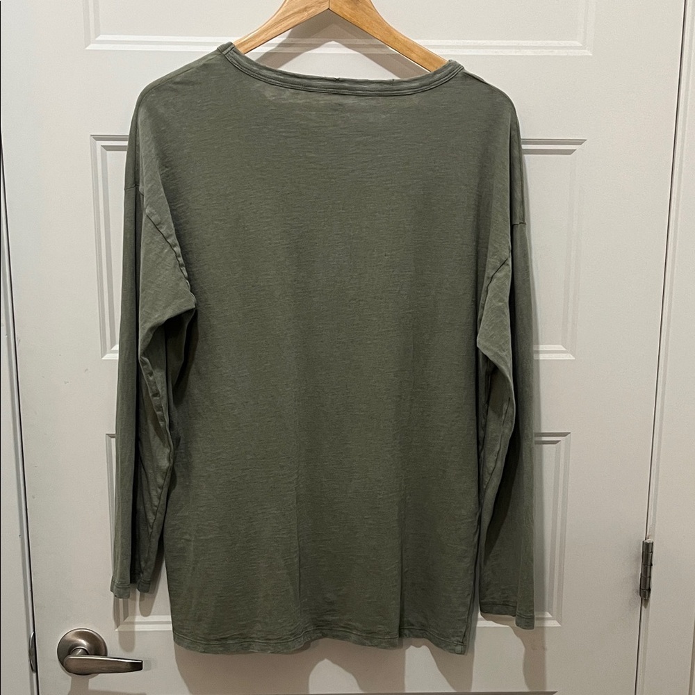Aerie Olive Green Long Sleeve Top - Picture 3 of 5